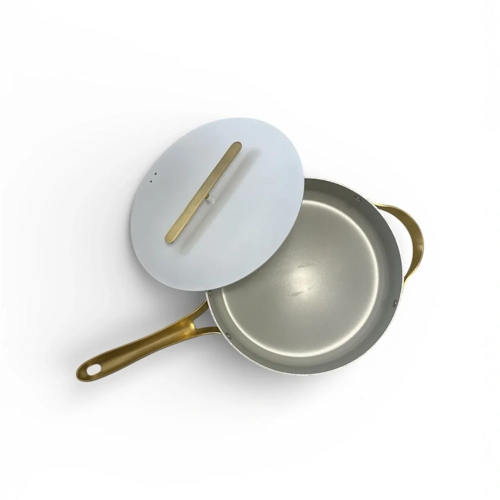 Crofton White and Gold 4.5qt Pan with Lid